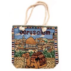 Canvas Shopping Bag - Jerusalem Walls and Jaffa Gate
