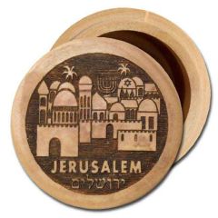 Pill Box Jerusalem Olive Wood
