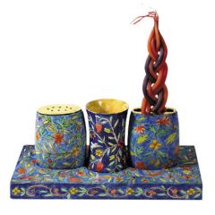 Yair Emanuel Havdala Shabbat Set - Flowers