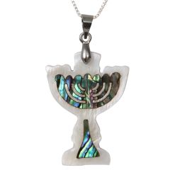 Christian Pendant - Mother of Pearl 'Menorah' 