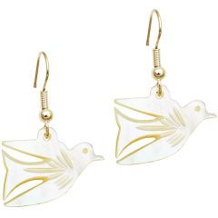 Mother of Pearl Dove Earrings