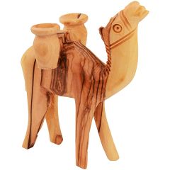Olive Wood Camel Carrying Two Jars