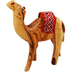 Olive Wood Camel with Saddle