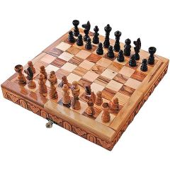 Chess Set and Board - Olive Wood