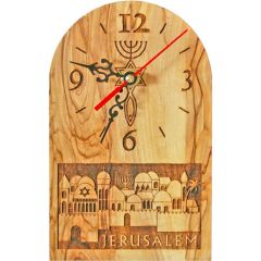 Grafted in Olive Wood Clock