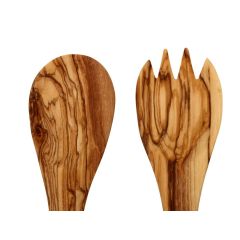 Olive Wood Salad Tossers 