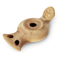 Replica Clay Oil Lamp - Crusader 2 Flames