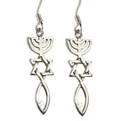 'Grafted In' Messianic Sterling Silver Earrings