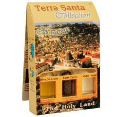 Terra Santa Collection - Holy Land Elements Gift Pack 'Nazareth' with Olive Oil, Earth and Water