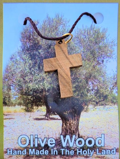 Olive Wood Cross Pendant