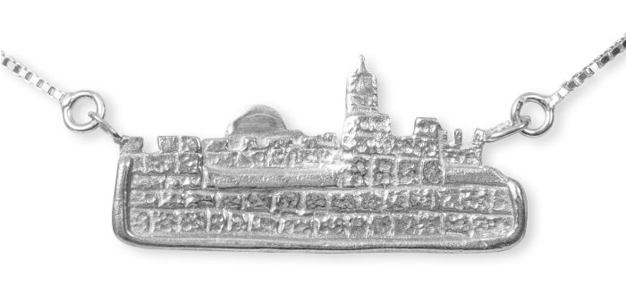 The Old City of Jerusalem Silver pendant 
