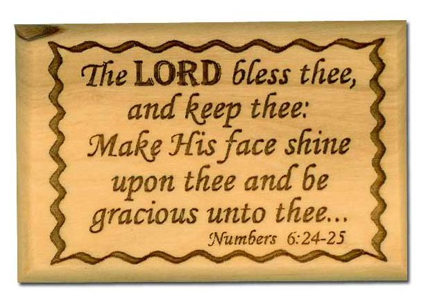 Olive Wood Magnet - Aaronic Benediction