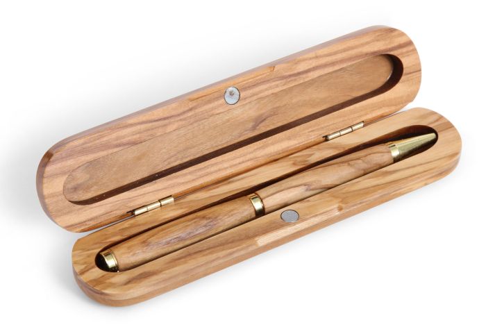 Olive Wood Pen from Bethlehem in Display Box