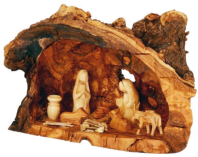 Faceless Olive Wood Nativity Set 