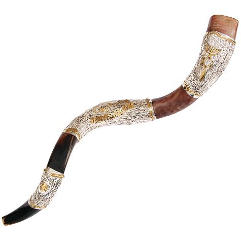 Silver Grafted In - Large Yemenite Shofar