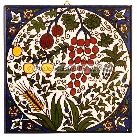 Ceramic Seven Species Tile