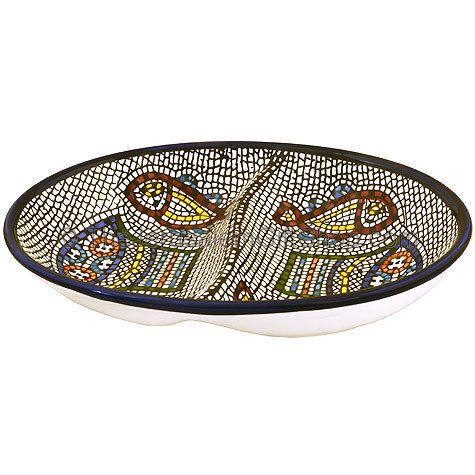 Armenian Ceramic Double Snack 'Tabgha' Dish