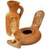 Grafted in Messianic Symbol Clay Oil Lamp and Jug