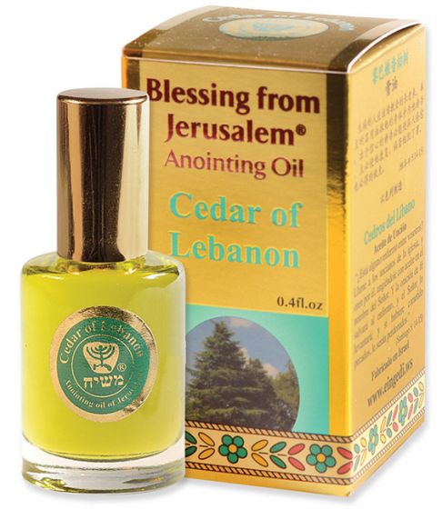 Blessing from Jerusalem ® 'Cedar of Lebanon' Anointing Oil - Gold Line Prayer Oil - 12ml