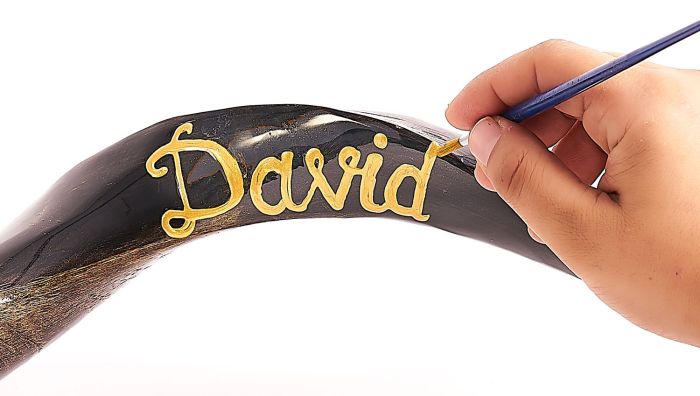 Kudu Yemenite Shofar - Personalized with your name