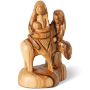 'Flight to Egypt' olive wood carving faceless ornament.
