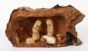 Olive Wood Branch Nativity from Bethlehem With Natural Olive Wood Bark - Hand Carved  Figures Set