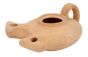 Clay Oil Lamp - Herodian with Handle an two flames