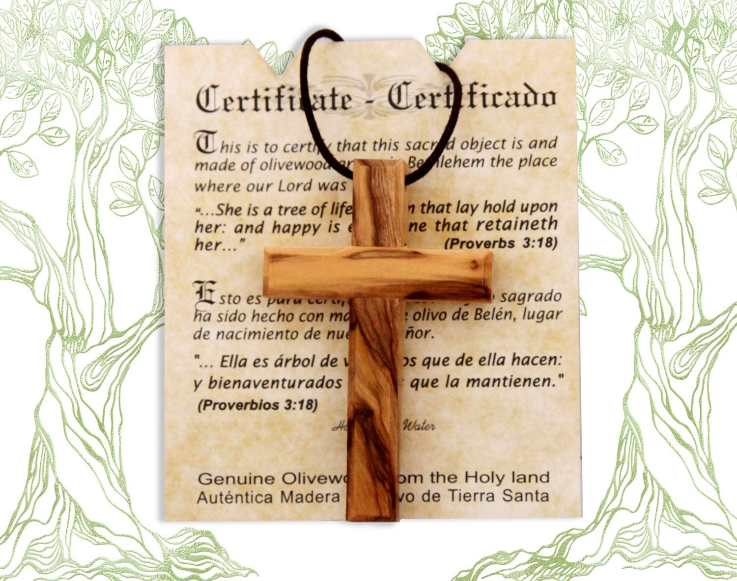  Wooden Cross. Plain Holy Land cross, Olive Wood by Wood Cross :  Home & Kitchen