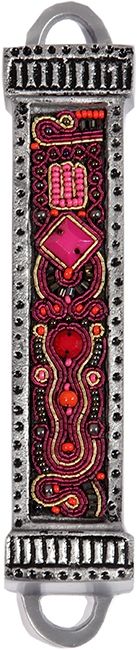 Yair Emanuel Embroidered Beads Mezuzah Case