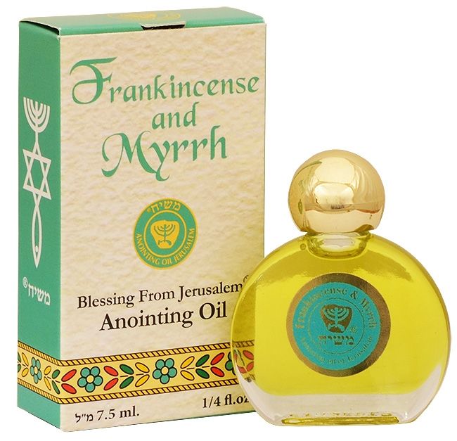 Anointing Oil - Frankincense and Myrrh - Prayer Oil 7.5 ml - Made in The Holy Land by Ein Gedi Cosmetics