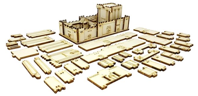 100 pcs 3D Wood Jigsaw Second Temple Puzzle Mikdash Jerusalem 10.25" X 6" X 4" 