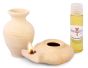 Clay Oil Lamp - Herodian with Jar and Galilee Olive Oil