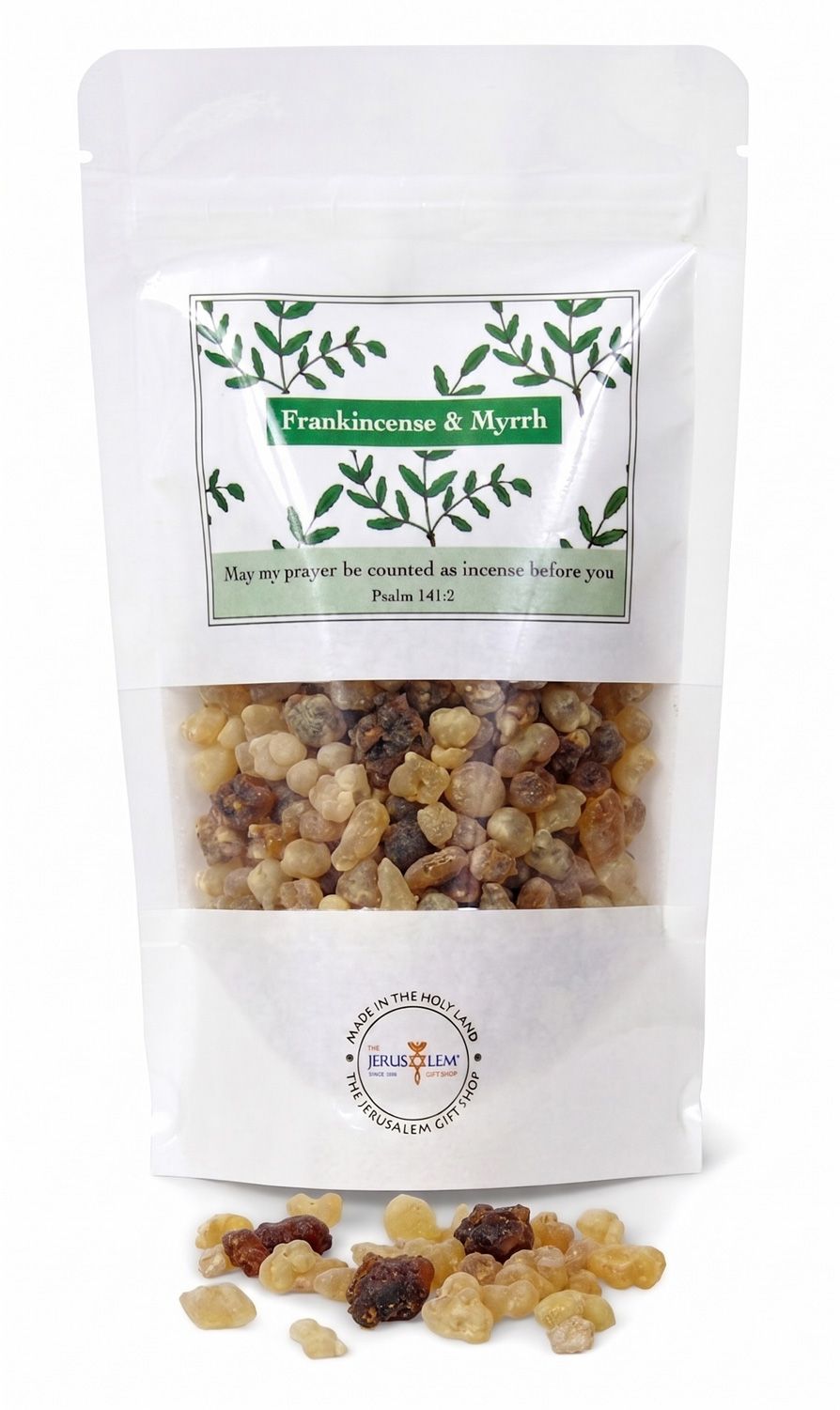 Holy Incense from Jerusalem - Frankincense and Myrrh in a Gift