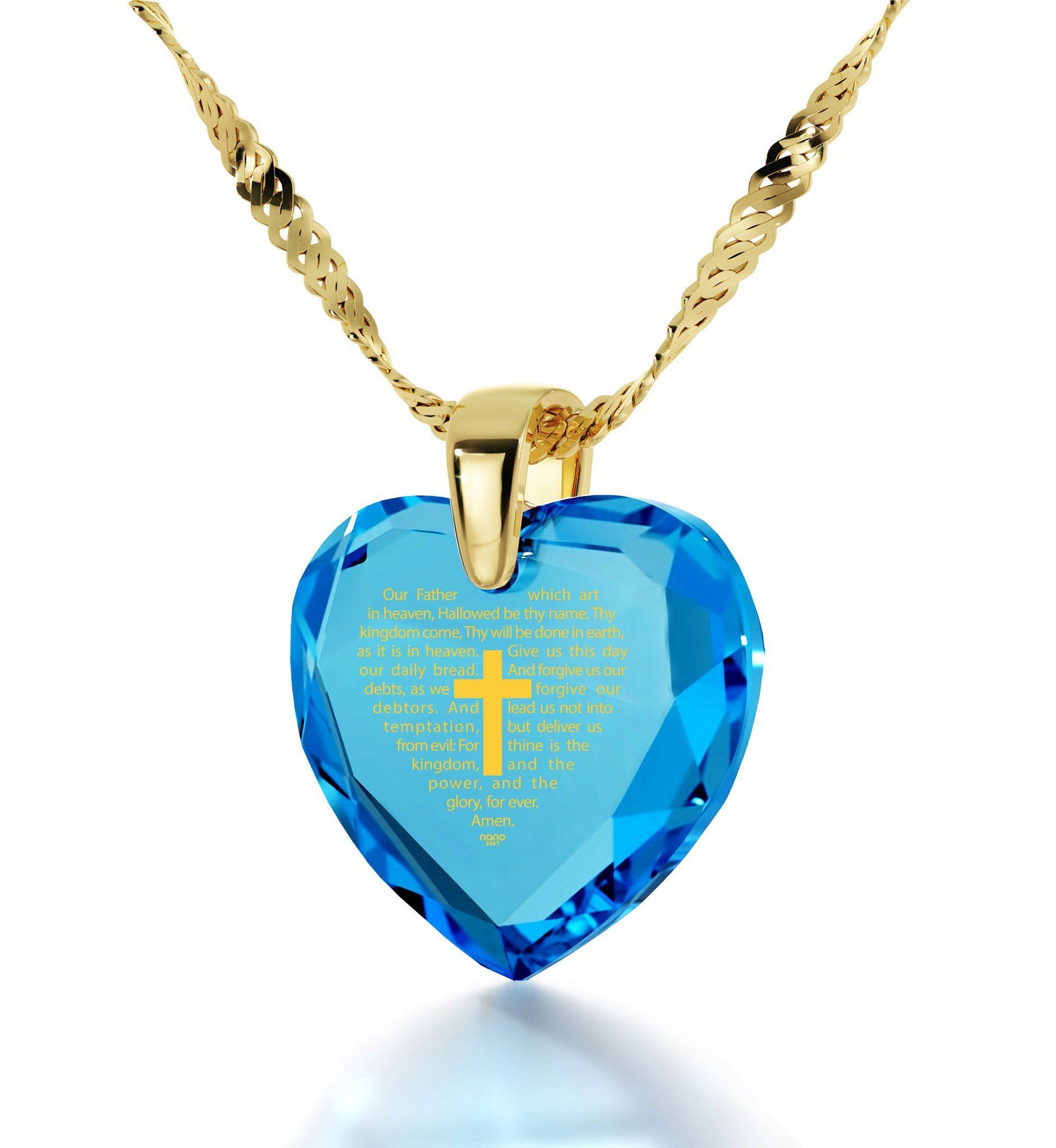 Nano 24k Gold Scripture 'The LORD's Prayer' Inscribed in English