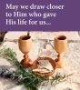 'The Lord's Supper' Cups & Round Bread Dish Set - Made in Bethlehem from 'Grade A' Olive Wood