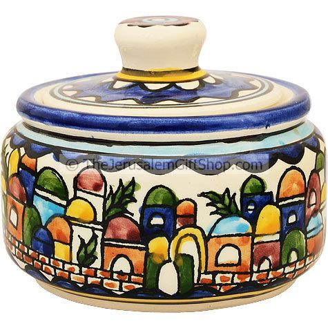 Jerusalem Sugar Pot - Small Round