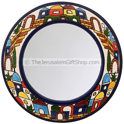 Armenian Ceramic Jerusalem Mirror