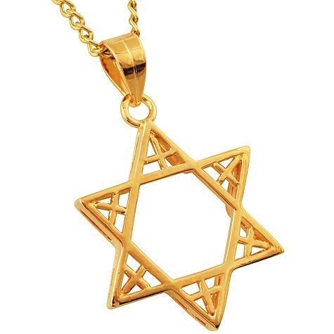 Goldfill Star of David Pendant with multiple Cross by 'Marina'