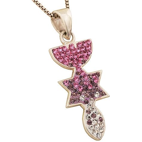 'Grafted In' Pendant with Shades of Pink Zircon from Menorah