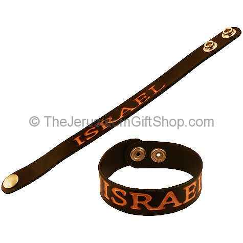 Leather Israel bracelet