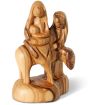 'Flight to Egypt' olive wood carving faceless ornament.
