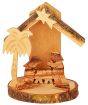 Olive Wood Mini Nativity Scene Ornament from the Holy Land l Natural Bark