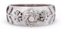 Star of David silver ring with six leaf flower
