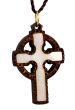 Olive Wood with Mother of Pearl and 'Cross' inlay Necklace - Made in the Holy Land