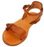 Jesus Sandals - King David - Handmade from Leather in the Holy Land - front angle