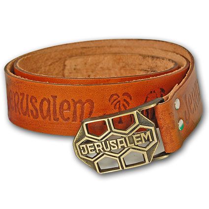 Camel Leather Jerusalem Belt