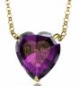 Nano 24k Gold Inscribed "I LOVE YOU" In 120 Languages Pendant - Pink