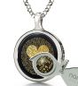 Nano 24k Gold Inscribed "I LOVE YOU" In 120 Languages Pendant - Magnified