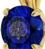 Nano 24k Gold Scripture 'The LORD's Prayer' Inscribed in Hebrew on Swarovski - 14k Gold Necklace - Detail