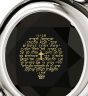 Nano 24k Gold Scripture 'The LORD's Prayer' Inscribed in Hebrew on Swarovski - Sterling Silver 'Heart' Necklace - Detail
